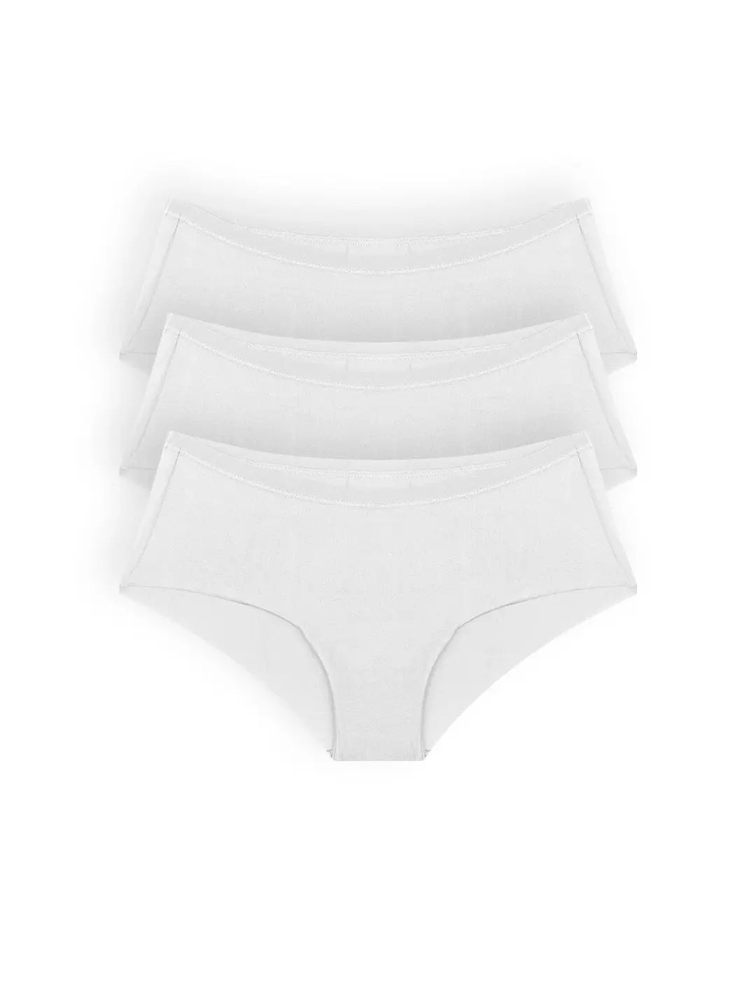 Pack de 3 panties cacheteros invisibles Diane & Geordi, color blanco