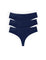 Pack de 3 panties tipo brasilera Diane & Geordi en polialgodón
