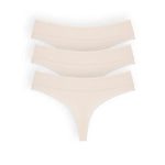 Pack de 3 panties tipo brasilera Diane & Geordi en polialgodón
