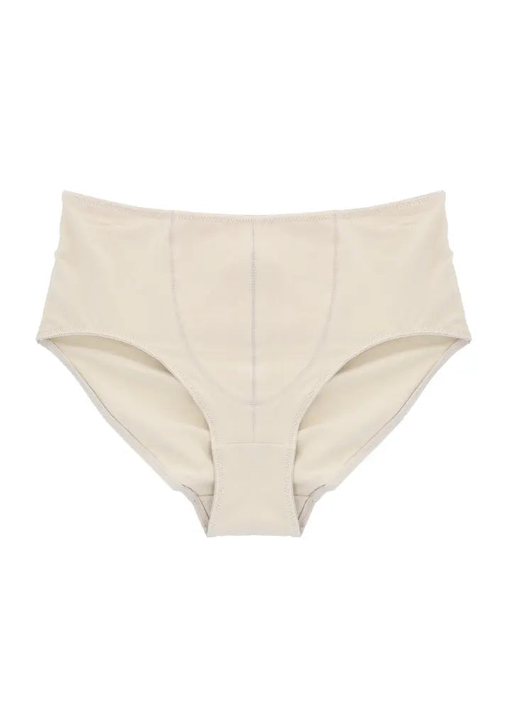 Panty de algodón con cubrimiento alto y ajuste cómodo, color piel fondo blanco