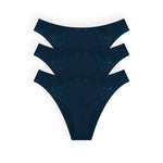 Pack de 3 panties tanga Diane & Geordi en algodón con encaje