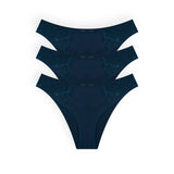 Pack de 3 panties tanga Diane & Geordi en algodón con encaje