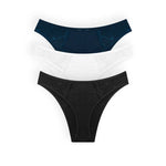 Pack de 3 panties tanga Diane & Geordi en algodón con encaje
