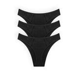 Pack de 3 panties tanga Diane & Geordi en algodón con encaje