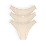 Pack de 3 panties tanga Diane & Geordi en algodón con encaje