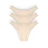 Pack de 3 panties tanga Diane & Geordi en algodón con encaje