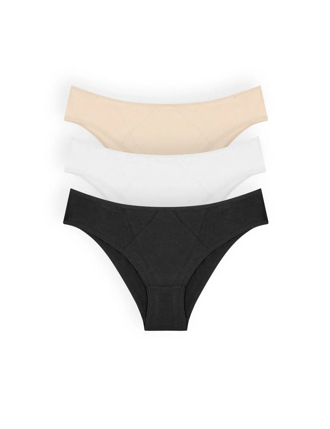 Pack de 3 panties tipo tanga Diane & Geordi con control abdominal
