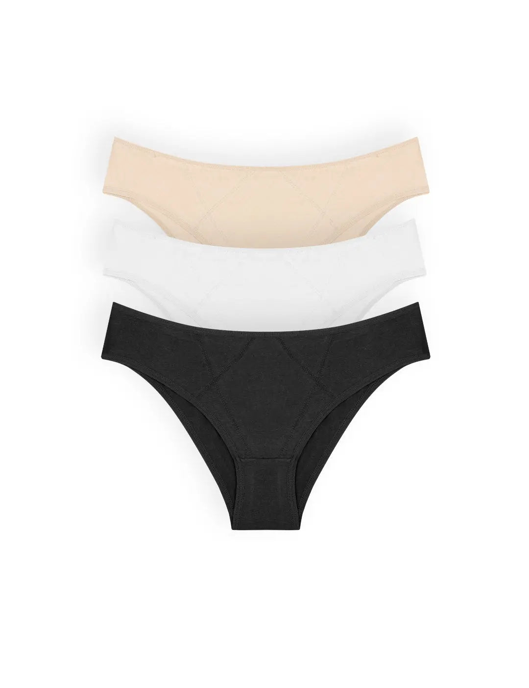Pack de 3 panties tipo tanga Diane & Geordi con control abdominal
