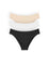 Pack de 3 panties tipo tanga Diane & Geordi con control abdominal
