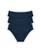 Pack x3 panty tanga en algodón peinado con mayor cubrimiento – Diane & Geordi, colores azules
