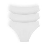 Pack x3 panty tanga en algodón peinado con mayor cubrimiento – Diane & Geordi, colores blancos