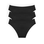 Pack x3 panty tanga en algodón peinado con mayor cubrimiento – Diane & Geordi, colores negros