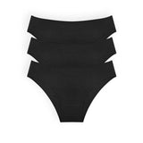Pack x3 panty tanga en algodón peinado con mayor cubrimiento – Diane & Geordi, colores negros