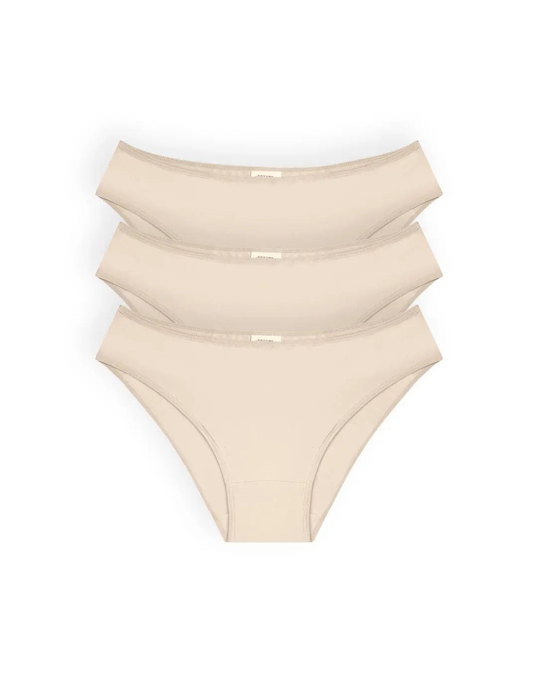 Pack x3 panty tanga en algodón peinado con mayor cubrimiento – Diane & Geordi, colores piel