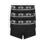 Panty bóxer de algodón y encaje con cubrimiento total
