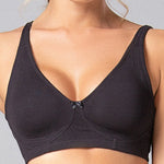 Brasier clásico sin varilla en algodón peinado, color negro