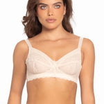 Vista posterior del brasier con alto cubrimiento y soporte, color piel