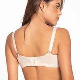 Vista posterior del brasier con alto cubrimiento y soporte, color piel