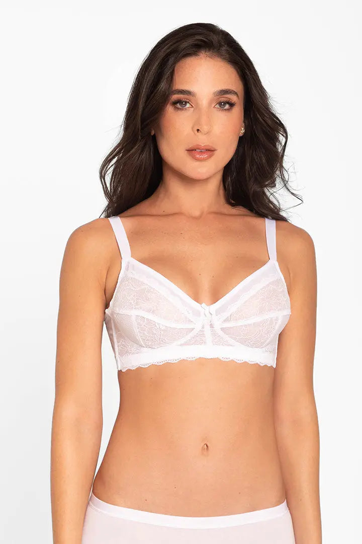 Vista posterior del brasier con alto cubrimiento y soporte, color negro