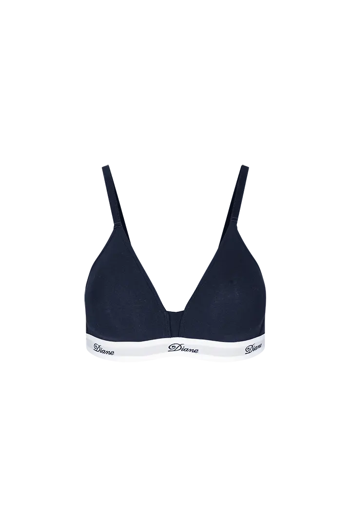 Brasier deportivo copa triangular sin varillas Diane & Geordi - color azul oscuro