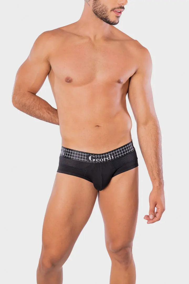 Briefs masculinos en algodón peinado pack x3. Color negro