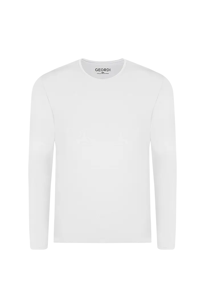 Camiseta en nylon y spandex con silueta ajustada Diane&Geordi. Color blanco