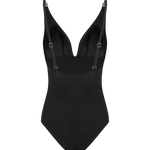 Vestido de baño enterizo estampado con compresión media y cobertura tipo hipster.