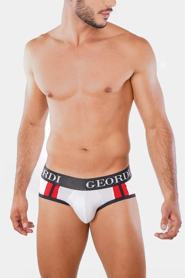 Pack x3 de briefs en algodón con elástico. Color blanco
