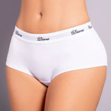 Panty cachetero deportivo en algodón – vista detalle colro blanco