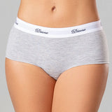 Panty cachetero deportivo en algodón – vista detalle  color gris 