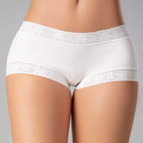 Panty cachetero unicolor con encaje – Diane & Geordi color blanco