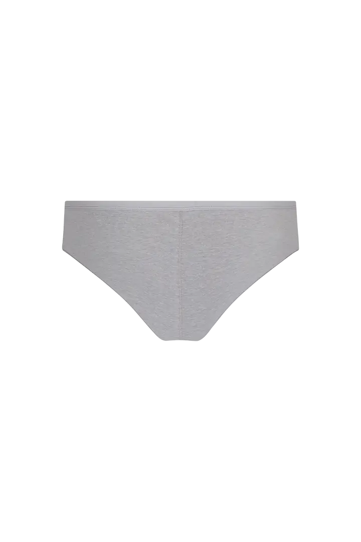 Panty tanga unicolor de algodón peinado premium (6009)