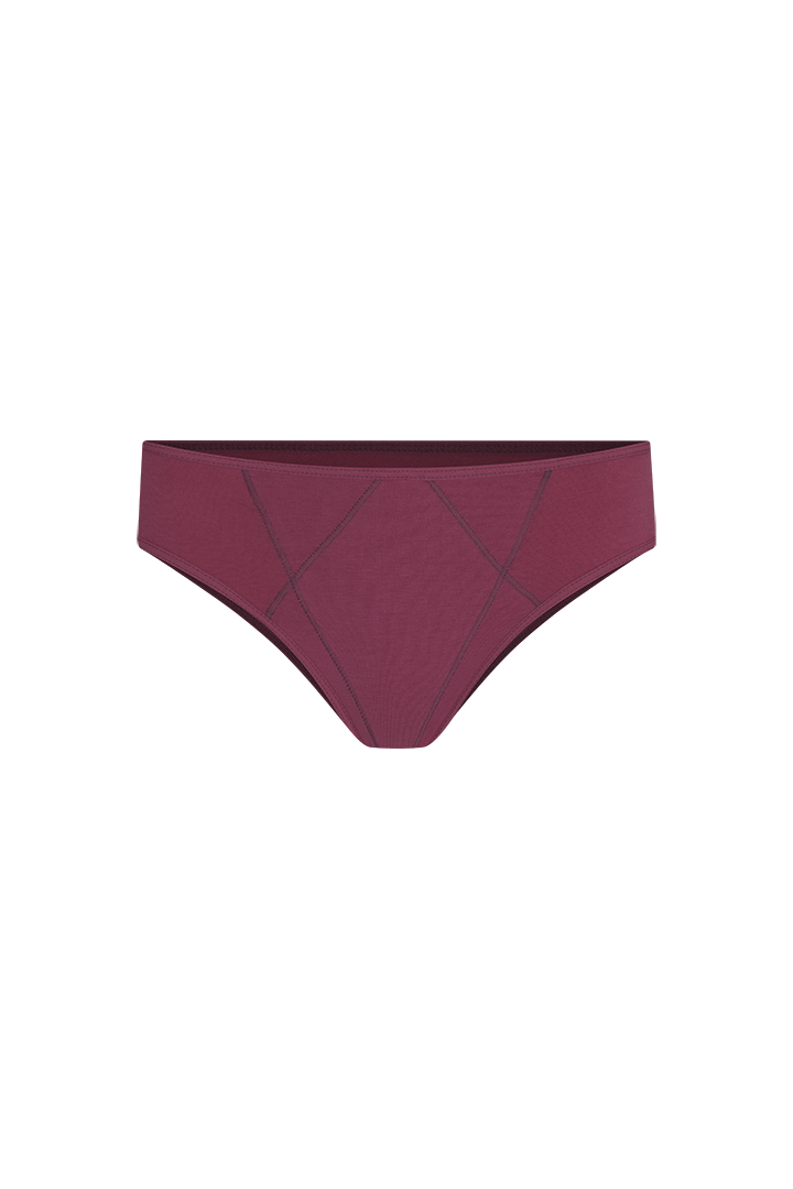 Panty tanga unicolor de algodón peinado premium (6009)